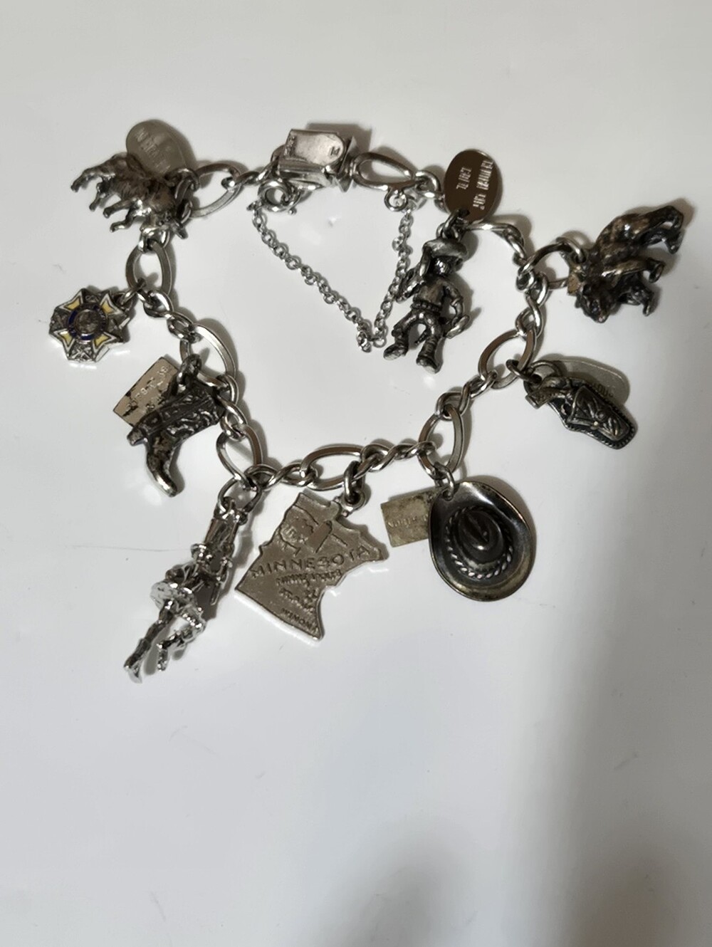 Vintage Silver Charm Bracelet